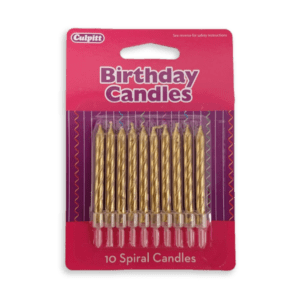 Gold Spiral Candles