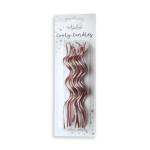 Rose Gold Curly Candles