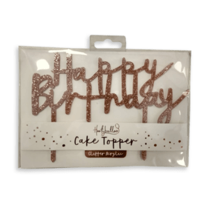 Rose Gold Happy Birthday Topper
