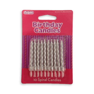 Silver Spiral Candles