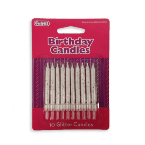 White Glitter Candles