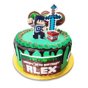 Minecraft Theme Cake