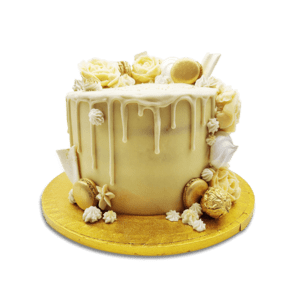 White Cake With Gold Ferrero